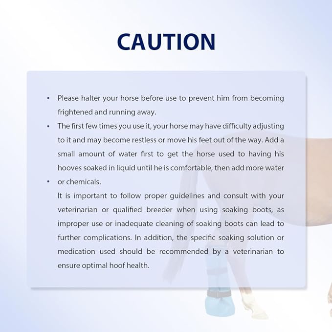 Hoof Soaking Boot for Hoof Problems, White Line Disease, Thrush, Abscess Horse Soaker Bag, Hooves Care Treatment, 1 Piece