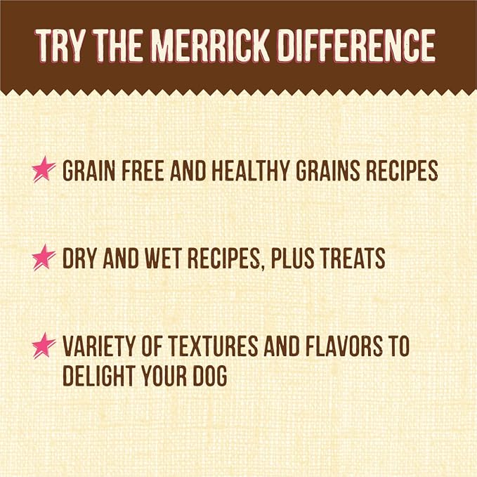 Merrick Lil’ Plates Grain Free Dinner Duos Soft Natural Wet Small Dog Food Variety Pack, Beef and Chicken - (Pack of 1) 2.6 lb. Tubs