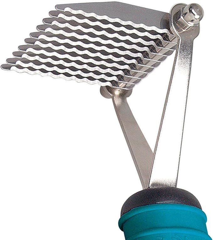 Master Grooming Tools Ergonomic Dematting Tools — Molded Tools for Grooming Dogs - 10-Blade Rake, 6¾"
