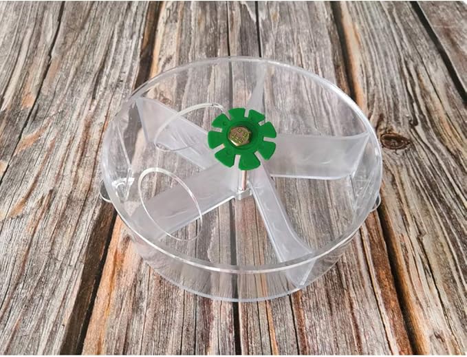 Bird Creative Foraging System Wheel Seed Food Ball Rotate Training Toy for Small and Medium Parrots Parakeet Cockatiel Conure (Clear)