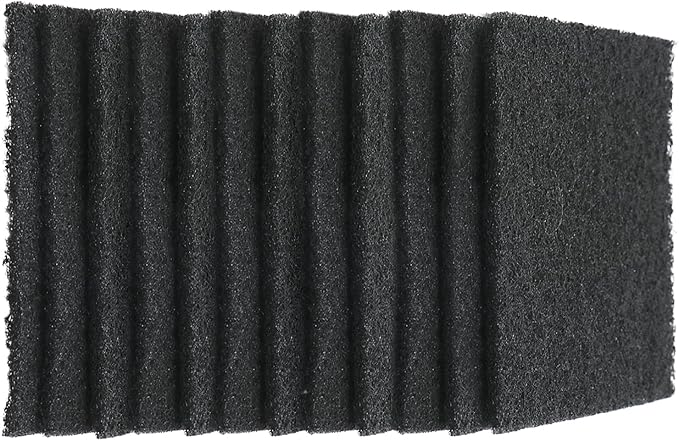 12pcs Cat Litter Box Filter Cat Litter Activated Carbon Filters Cat Litter Box Charcoal Filters Replacement for Filtering Odors Keep Fresh(Black)