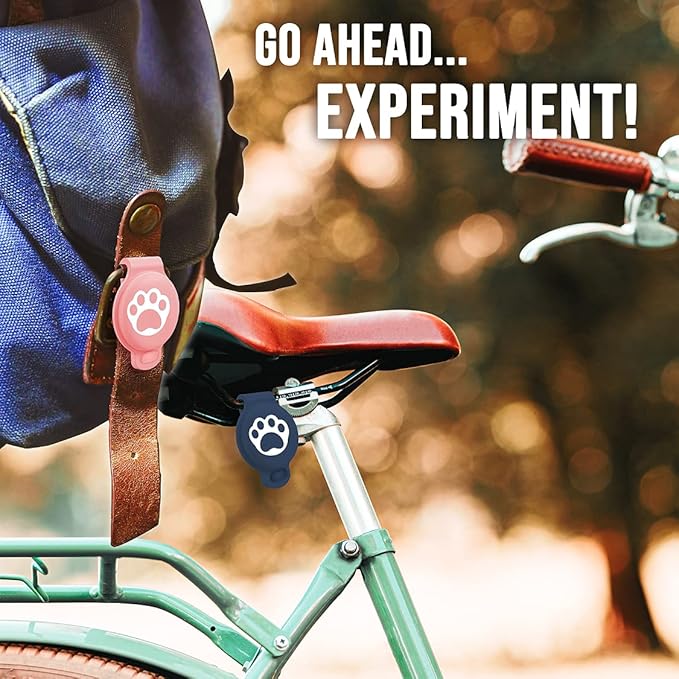 Case for Apple AirTag Pet Tracker Pet Anti-Lost Finder Dog Cat Collar Accessories Backpacks Cameras Purses Bicycles Suitcases Travel Accessories (Blue), 2.24x1.46x0.6 inch