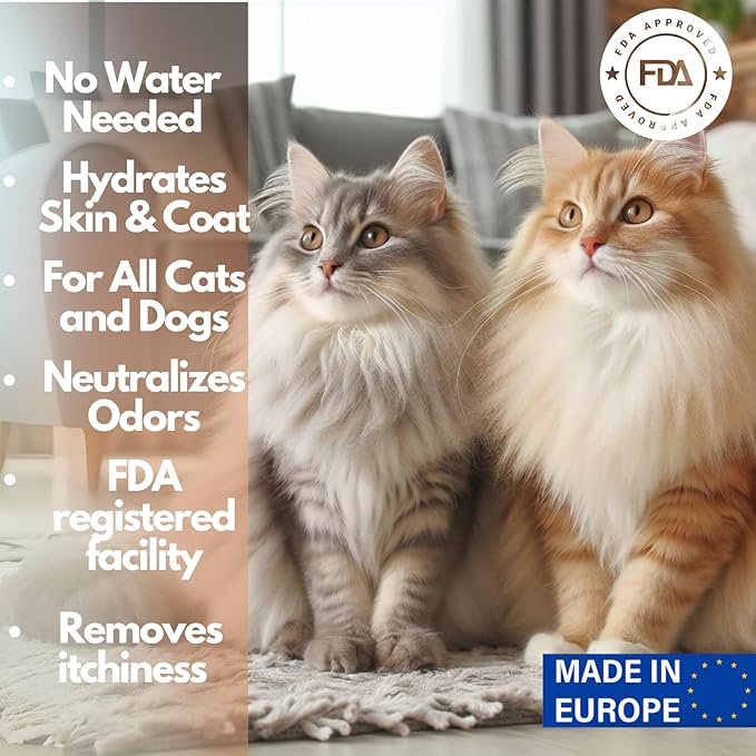 Cat Dry Shampoo Powder with Lavender and Rosemary for Cats 5.29 fl. oz| Grooming for Cat | Kitten Sensitive Skin | Cleansing and Moisturizing Perfume and Talc Free (2)