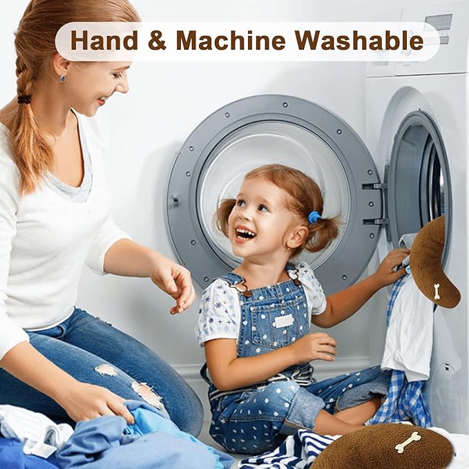 Dog Calming Sleeping Improve Pillow,Pet Neck Pillow for Little Dog Cats Sleep, Animal Puppy Kitten Comfort Blanket Cuddle Buddy Product, U Shaped Neck Pillow for old Joint Relief (Brown)