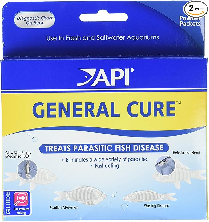 API GENERAL CURE Freshwater and Saltwater Fish Powder Medication 10-Count Box