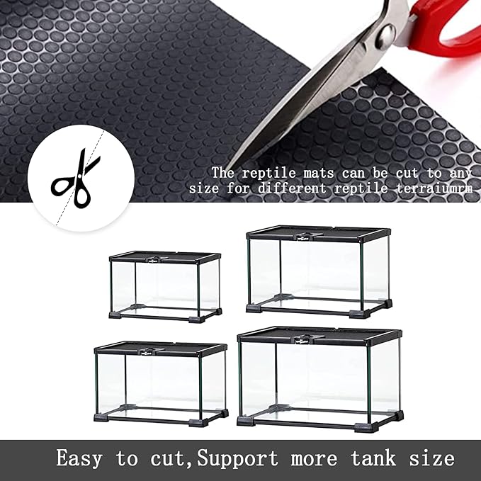 Reptile Carpet Terrarium Liner Bedding Reptile Substrate Mat(17.7in*39in) 1Pcs Non-Adhesive Tank Accessories for Bearded Dragon Snake Lizard Tortoise Habitat Leopard Gecko