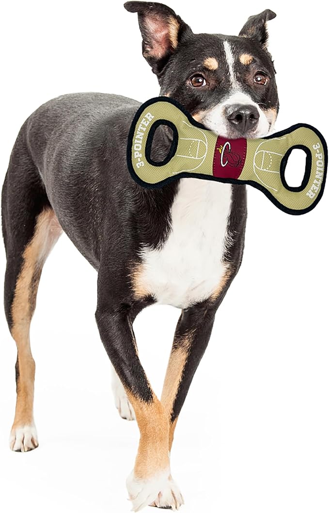 Pets First NBA Miami Heats Field Toy. - Tough Nylon Pet Toy with Double Trim Stitching & Inner Squeaker, One Size