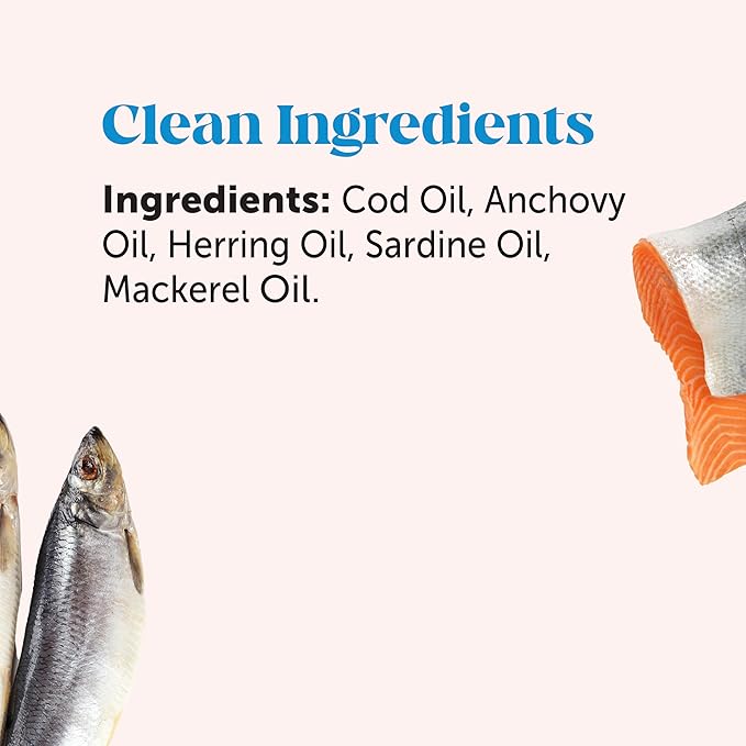 PetHonesty Omega 3 Fish Oil Supplement for Dogs & Cats (32oz), Wild Caught Omega 3 Fish Oil for Skin and Coat Health, Supports Shedding, Skin & Coat, Immunity, Joint, Brain & Heart, EPA + DHA