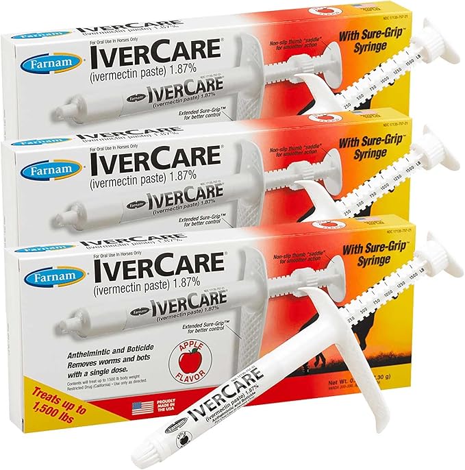 Farnam Ivercare Dewormer Paste, 3-Pack