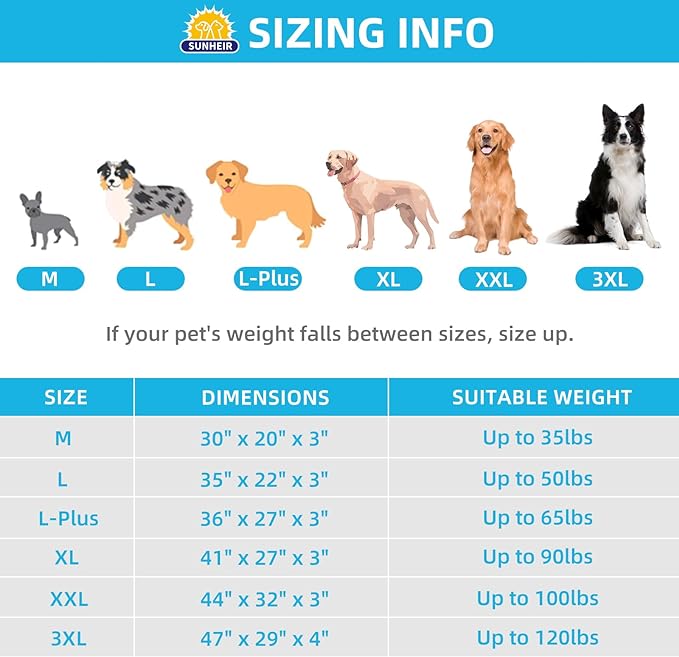 Washable Large Dog Bed Covers Soft Plush Replacement, Waterproof Dog Bed Liner, Pet Bed Cover with Zipper 36x27x3 Inches, Sky Blue, Cover Only