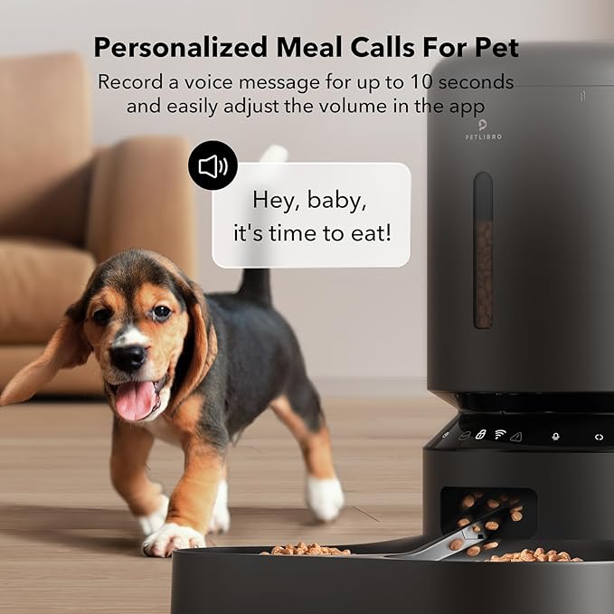 PETLIBRO Automatic Cat Feeder, WiFi Connected, Adjustable Meal Splitter, Fresh Food Storage, Multiple Pet Use, Stainless Steel