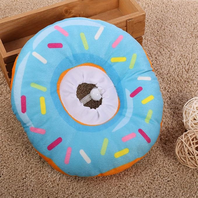 Cat Cone Collar Soft, Cat Recovery Collar Cute Cat Donut Adjustable Elizabethan Cone Cat Cones to Stop Licking Comfortable Lightweight Neck Cone for Cats Kittens After Surgery