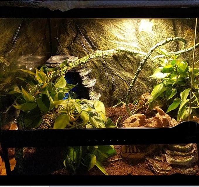 Flexible Bend-A-Branch Reptile Vines,Terrarium Decor,Long Jungle Climber Vines Habitat Decor for Chameleon Climbing Lizards Snakes and More Small Animals