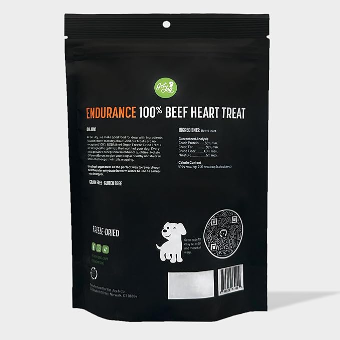 Freeze Dried Superfood 100% Beef Heart Dog Treats, 4 Ounce Bag, Single Ingredient Organ Meat, High Protein, Heart Health, Energy, Muscle Repair, Grain Free & Gluten Free, Made in USA