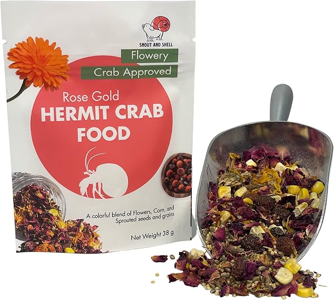 Snout & Shell -Rose Gold, Flower, Seed & Grain Hermit Crab Food 39g, Multicolor, 1.34 Ounce (Pack of 1)