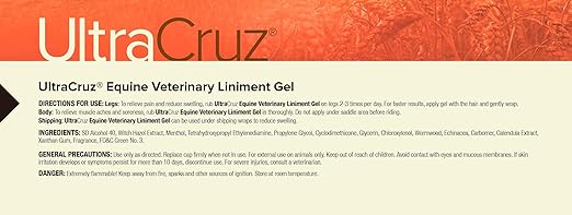 UltraCruz - sc-516110 Veterinary Liniment Gel for Horses, 12 oz