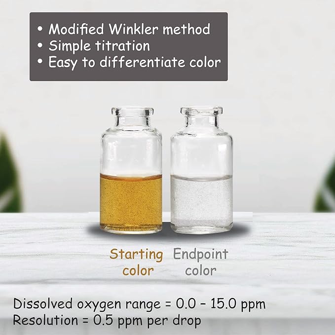 Monitor DISSOLVED Oxygen, Chlorine, Calcium/Magnesium HIGH Salinity (Salinity > 5 PPT) Test KIT_Combo Set