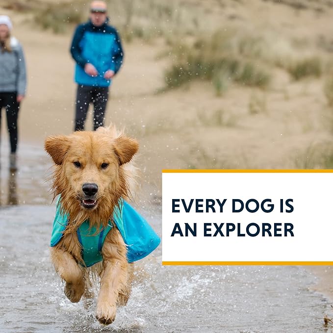 Ruffwear, Sun Shower Dog Raincoat, All-Weather Jacket, Waterproof, Windproof & Lightweight, Midnight Blue, X-Small