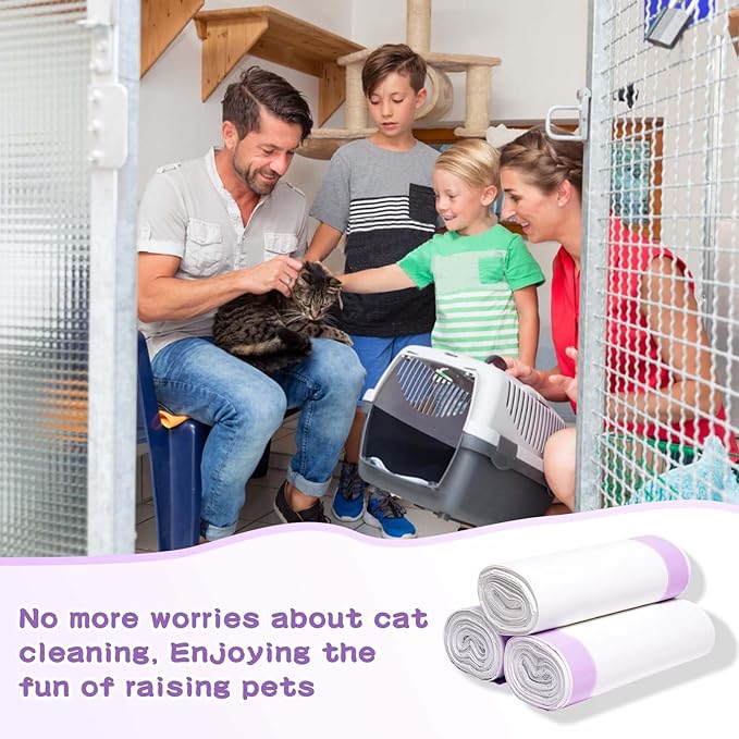 Cat Litter Liners Large, 30 Pack Jumbo Drawstring Cat Litter Bags, Extra Thick Litter Pan Liners Heavy Duty 36"x16"