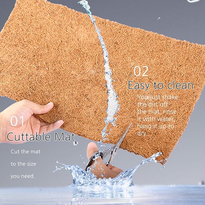 Reptile Carpet Natural Coconut Fiber, 36" x 18" Tortoise Carpet Mat for Pet Terrarium Liner, Reptile Bedding Supplies for Lizard, Snake, Chameleon, Turtle, Bearded Dragon