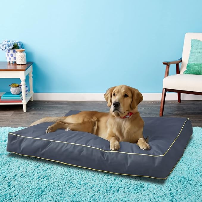 Dog Bed Cover 36Lx27Wx4H Inch.Waterproof Heavy Duty Durable Oxford Dog Bed Replacement Covers with Zipper.Washable Removable Pet Bed Mattress Protector Cover.Grey,Cover Only.
