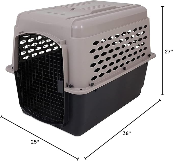 Petmate Vari Dog Kennel 36", Taupe & Black, Portable Dog Crate for Pets 50-70lbs & 290300 Kennel Travel Kit for Pets