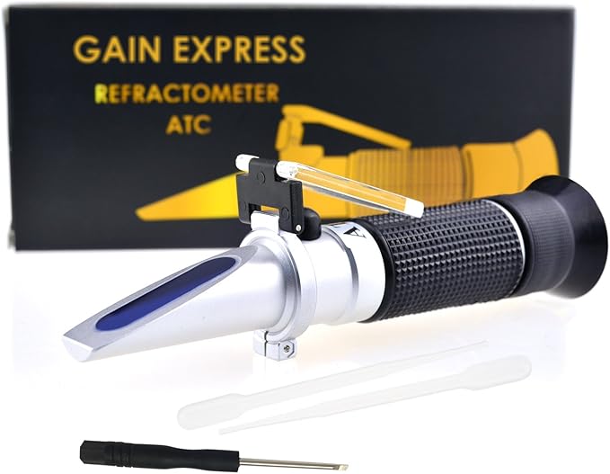 0-28% Salinity Refractometer ATC, Sodium Chloride (NaCl) Salt Level Meter Tester, Test Kit for Sea Water Brine Seawater Food Industry Pickle Soy Sauce, ±0.2% Accuracy