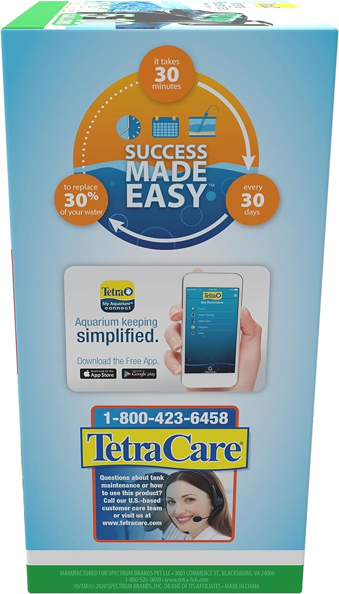 Tetra Whisper Internal Power Filter 5 To 10 Gallons, For aquariums, In-Tank Filtration With Air Pump, Black