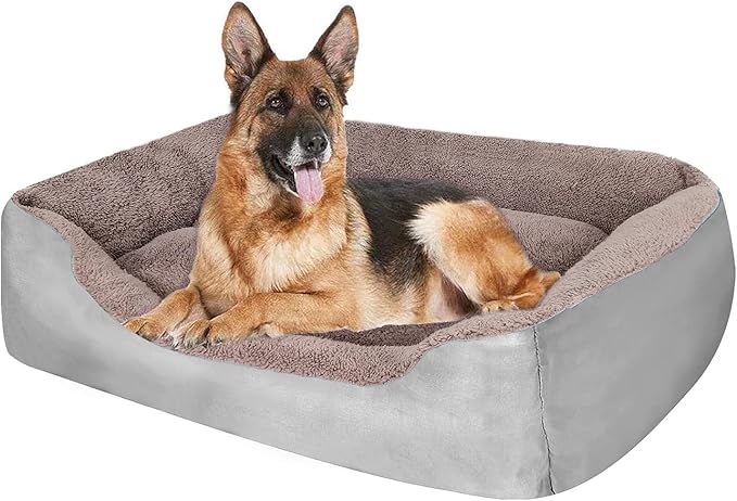 PUPPBUDD Dog Beds for Medium Dogs, Washable Dog Bed Comfortable and Breathable Pet Bed Rectangle Warming Dog Bed for Medium Dogs