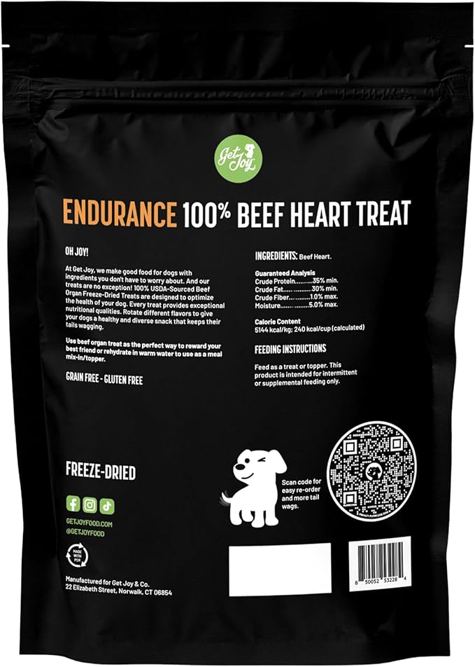 Freeze Dried Superfood 100% Beef Heart Dog Treats, 16 Ounce Bag, Single Ingredient Organ Meat, High Protein, Heart Health, Energy, Muscle Repair, Grain Free, Gluten Free, Made in USA
