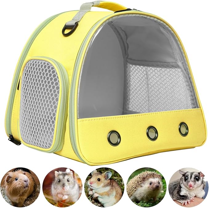 Bunny Travel Carrier with Absorbent Pad Set, Pee Pad with Leak-Proof Quick-Dry Design for Bearded Dragon,Portable Guinea Pig Bag for Sugar Glider,Hedgehog,Rat,Small Pet,Rat,Outdoor Used