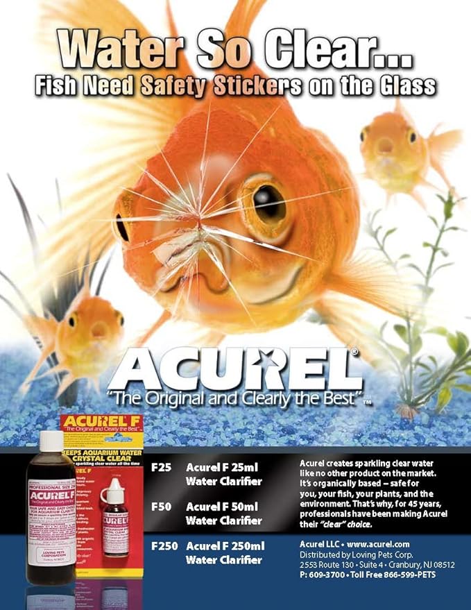Acurel F50 Millimeter Water Clarifier, Aquarium, Treats 530 Gallons