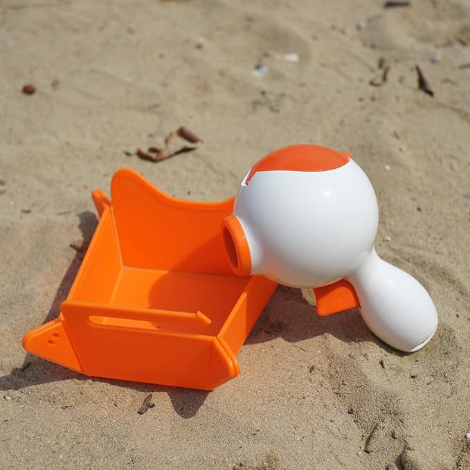 Pet Treat Launcher, Feed with Fun Dog Treat Launcher in Orange/White