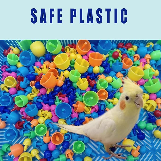 Bird Toys for Parakeets, Parrot Foraging and Chewing Toys for Small & Medium Birds, Colorful and Durable Cockatiel Toys, Suitable for Lovebirds, Finch, Parakeets, Budgerigars, Conure, Cockatiel