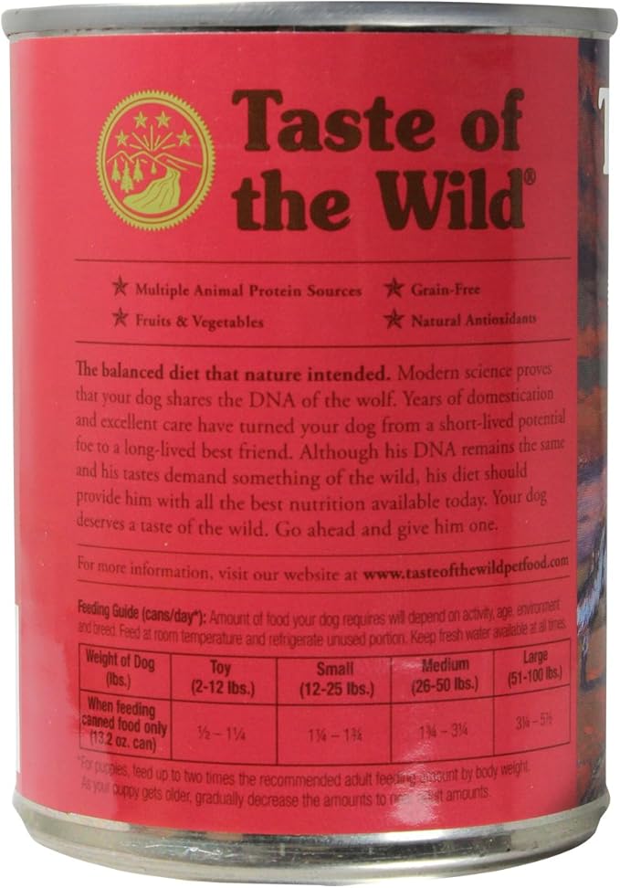 Diamond Pet Foods, Inc. Taste of The Wild Dog Can Southwest Canyon 12/13.2oz