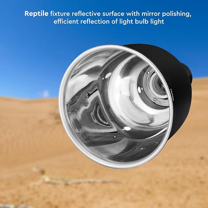 Reptile Light Fixture 5.5", Reptile Heat Lamp Max 100W, Reptile Tank Lighting Fixtures, Fixture for UVB Reptile Light, Reptile Tank Accessories 2 Packs E26
