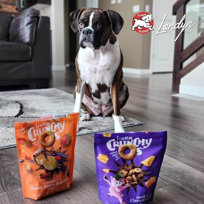 Fromm Crunchy Os Peanut Butter Jammers Dog Treats - Premium Crunchy Dog Treats - Peanut Butter Recipe - 26 oz