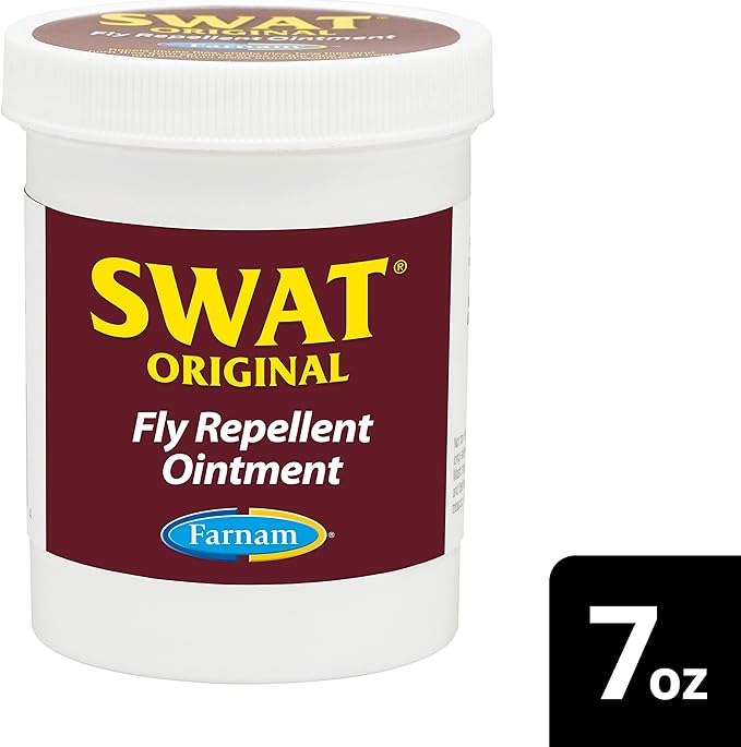 Farnam SWAT Fly Repellent Ointment for Wounds, Sores, Scratches and Abrasions Pink 7 Ounces