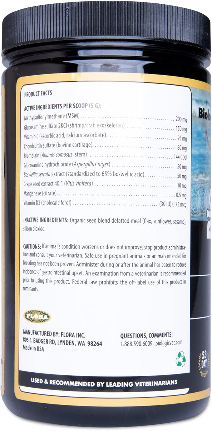 BioJOINT Advanced Joint Mobility Support, Advanced Hip, Joint, Cartilage & Connective Tissue Support, 53-Day Supply for 30-lb. Animal, 14-oz. Powder