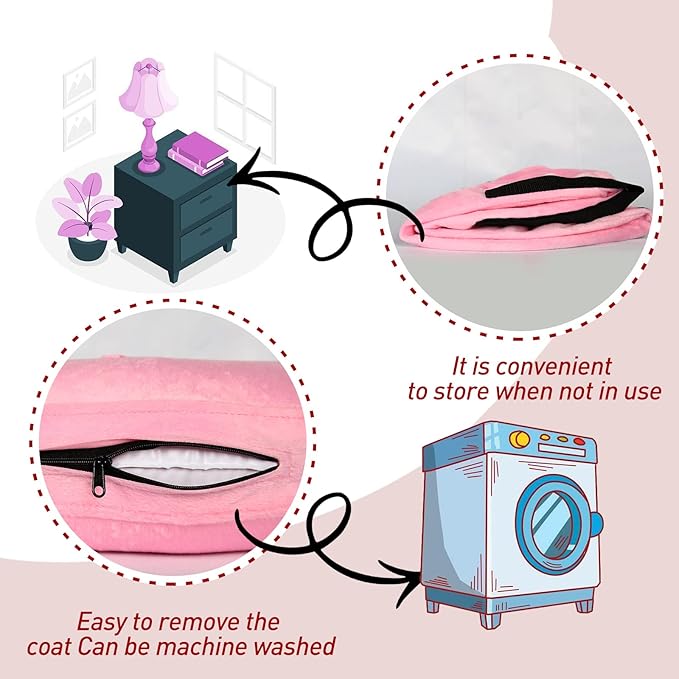 Inflatable Dog Collar-Soft Protective Cone for Dogs After Surgery,Dog Donut Collar Suitable for Dogs and Cats,Dog Cone Collar to Prevent Pets from Touching Stitches,Wounds and Rashes(Pink,L)