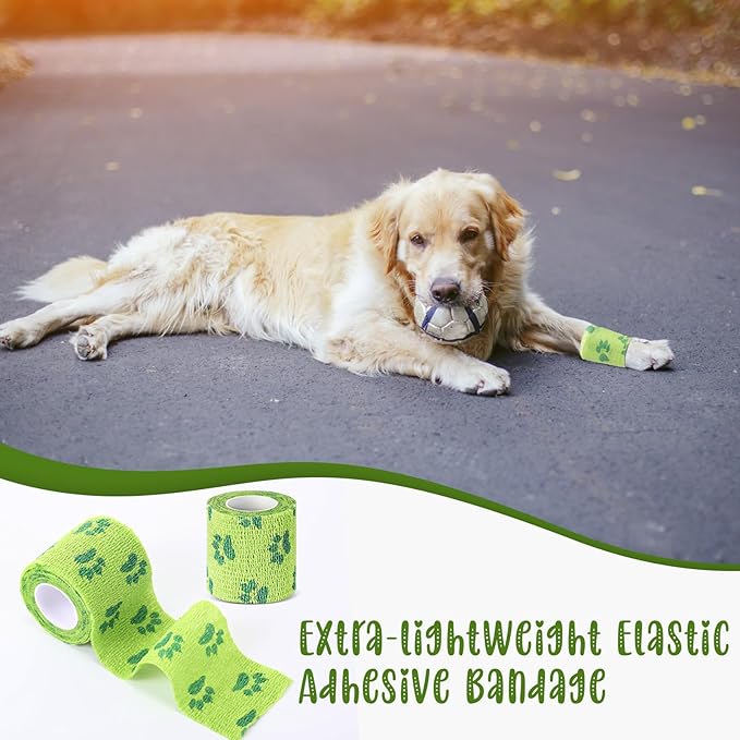 6 Rolls No Chew Bandage for Dogs Bitter Bandage Wrap for Dogs Wound Wrap (3 Inches X 5 yd)