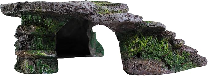 PENN-PLAX Reptology Shale Scape Step Ledge – Decorative Resin for Aquariums & Terrariums – Great for Reptiles, Amphibians, and Fish – Small