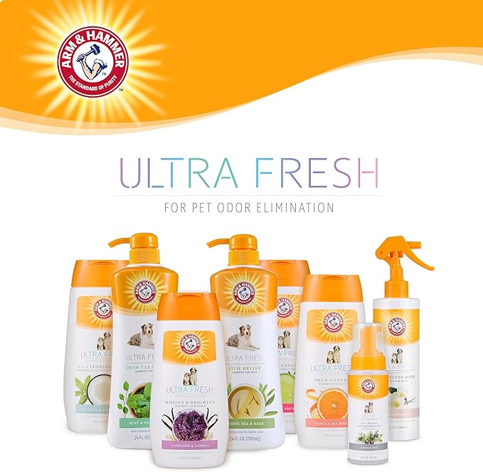 Arm & Hammer for Pets Ultra Fresh Deep Cleansing Dog Shampoo with Charcoal & Rosemary, Value Size 24oz | Great Smelling Dog Grooming and Bathing Supplies, Dog Wash, Puppy Shampoo, Pet Shampoo