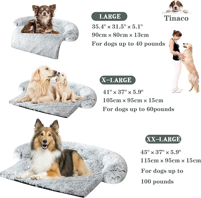 Dogs/Cats Bed Mats, Couch Cover for dogs, Sofa Style Luxurious Mat for Pets, Waterproof Lining and Nonskid Bottom Perfect on Dog Crate, Cat Cage or in The Car. (White Waffle, XL)