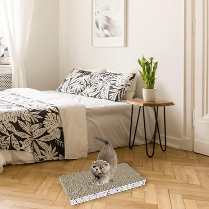 Cat Scratcher Cardboard 5 PCS Cat Scratch Pad Reversible Scratcher Texture Design Durable Cat Scratching Pad