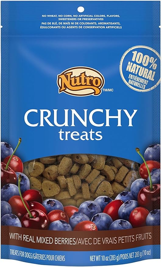 Nutro Crunchy Dog Treats with Real Mixed Berries 10oz - 2 Pack