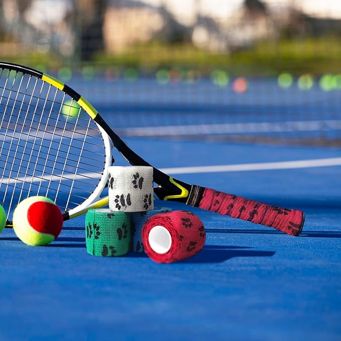 Vet Wrap for dogs,Bandage Wrap,12Pcs 2 Inches X 5 Yards Pet PreWrap Cohesive Bandages Bulk Self Adhesive dog Paw Protector for Horse, Cat, Bird, Pet Animal