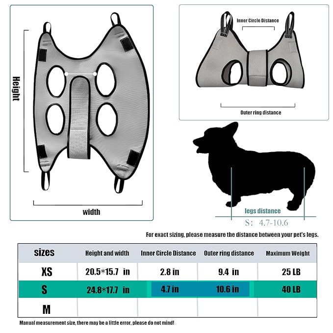Cat and Dog Grooming Hammock with Safety Belt for Nail Clipping、Grooming,Cat bathing bag for cat nail trimming and coat care,Pet Grooming Hammock for Dogs & Cat, Dog Grooming Harness(S)