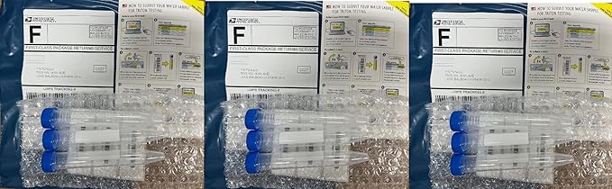 Triton Labs ICP-OES Water Test Kit - Full Lab Test of 45 Elements Saltwater Reef Testing Kit Bundle Triton ICP Label Included (3 Kits), white
