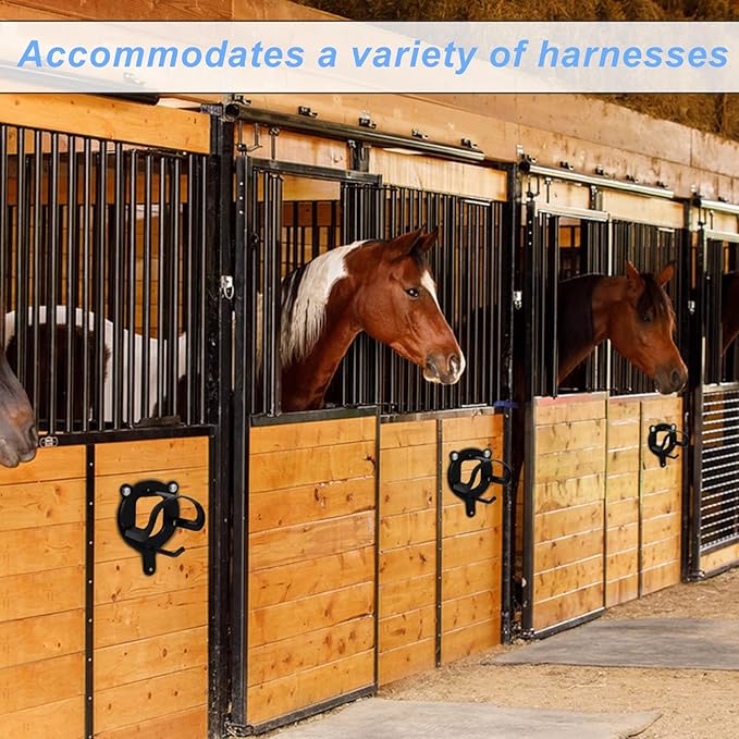 12 Counts Horse Bridle Rack, Bridle Bracket Bridle Hooks with Tubes and Screw, Horse Tack Storage Halter Hanger Metal Bridle Holder for Tack Room,Horse Blanket Rack,Bridle Holder Wall Mount